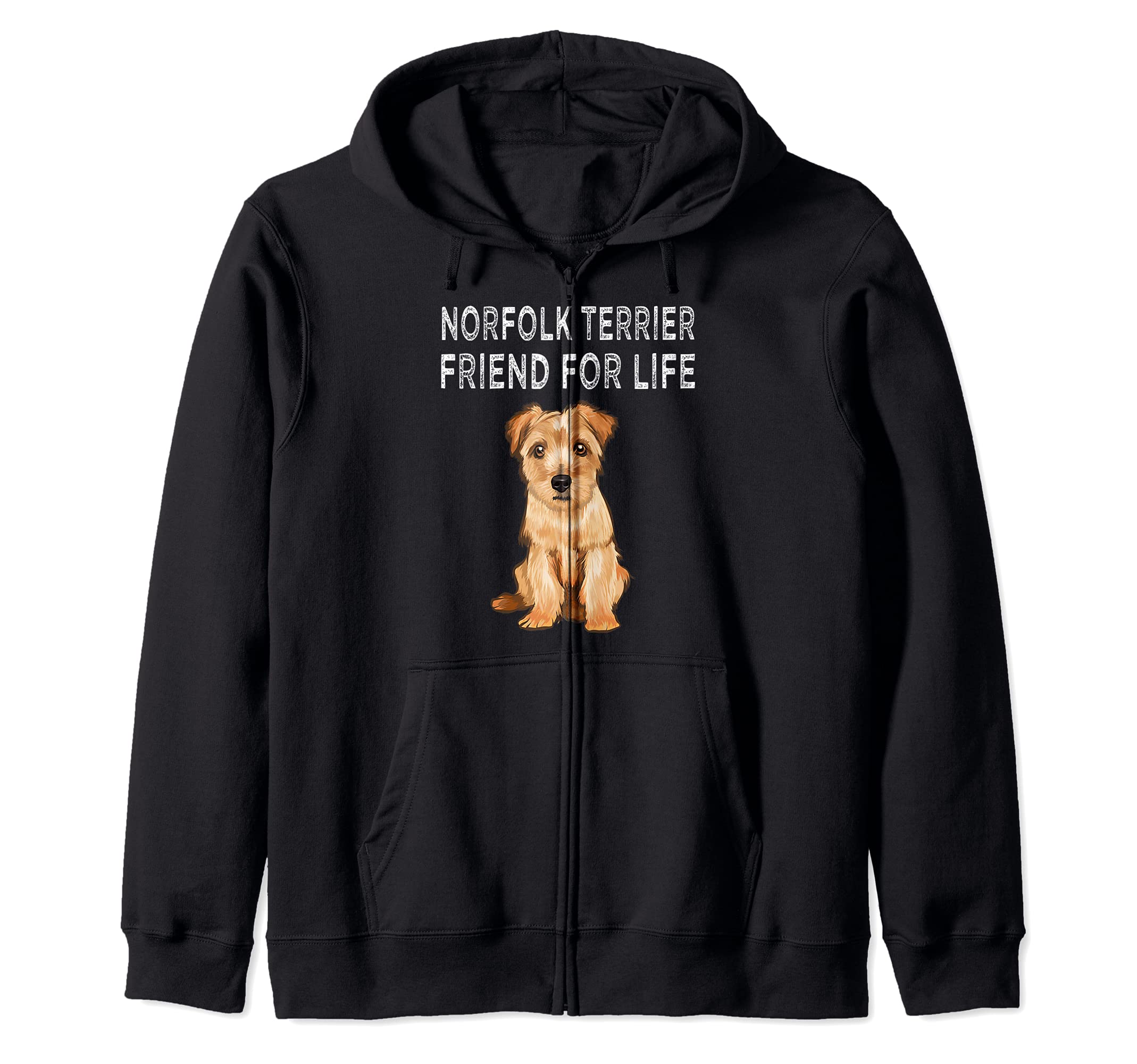Norfolk Terrier Friend For Life Dog Friendship Zip Hoodie