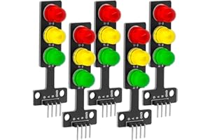 Clisted 5X LED Traffic Light Module DIY Mini Traffic Light 3.3-5V Compatible with for
