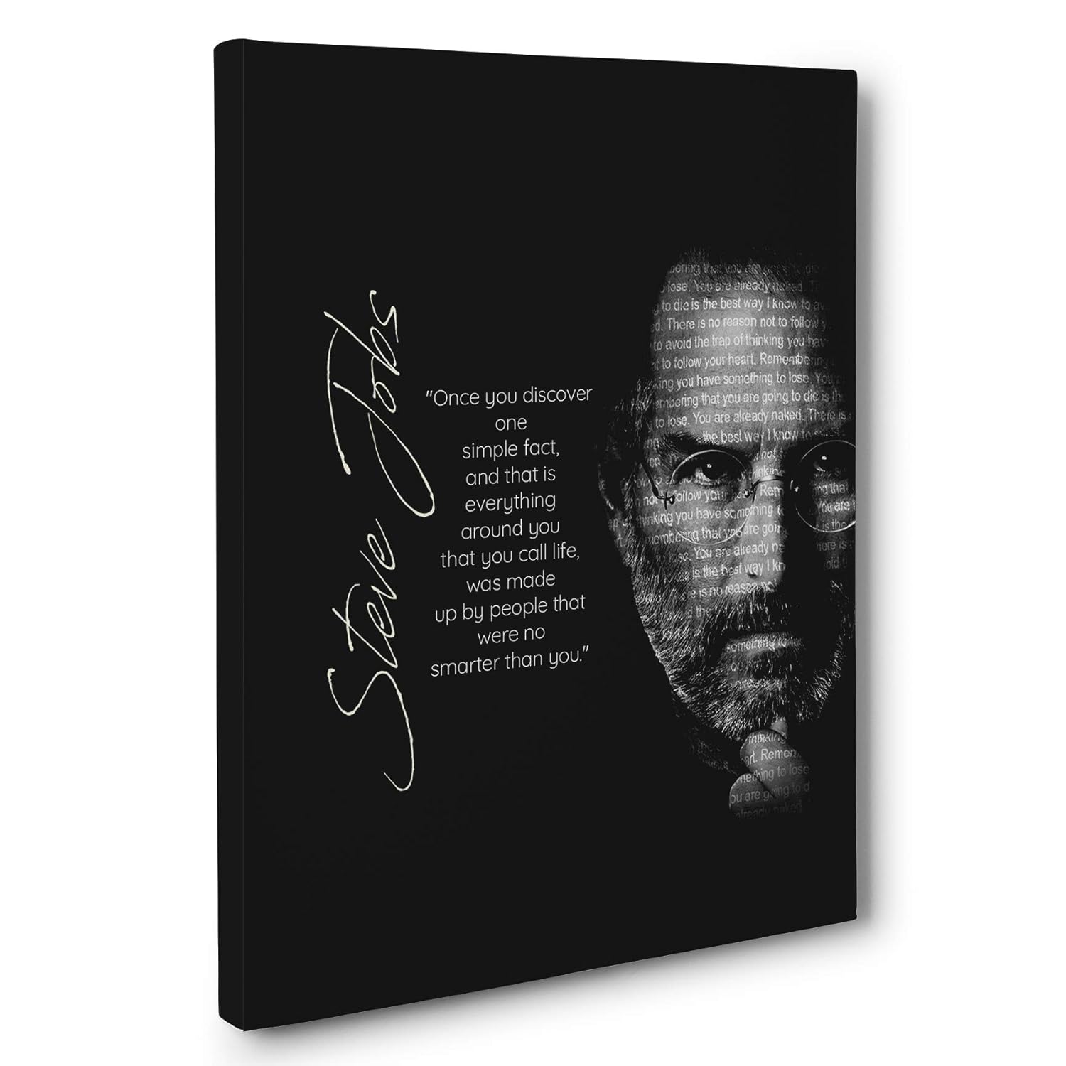 Steve Jobs Motivational Quote Canvas Wall Art Handmade