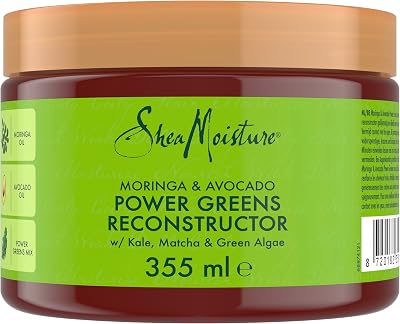 SheaMoisture Moringa Avocado Power Greens Hair Mask 355ml Reconstructor Curly