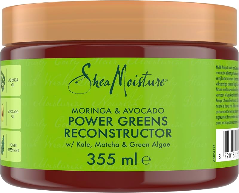 SheaMoisture Moringa Avocado Power Greens Hair Mask 355ml Reconstructor Curly