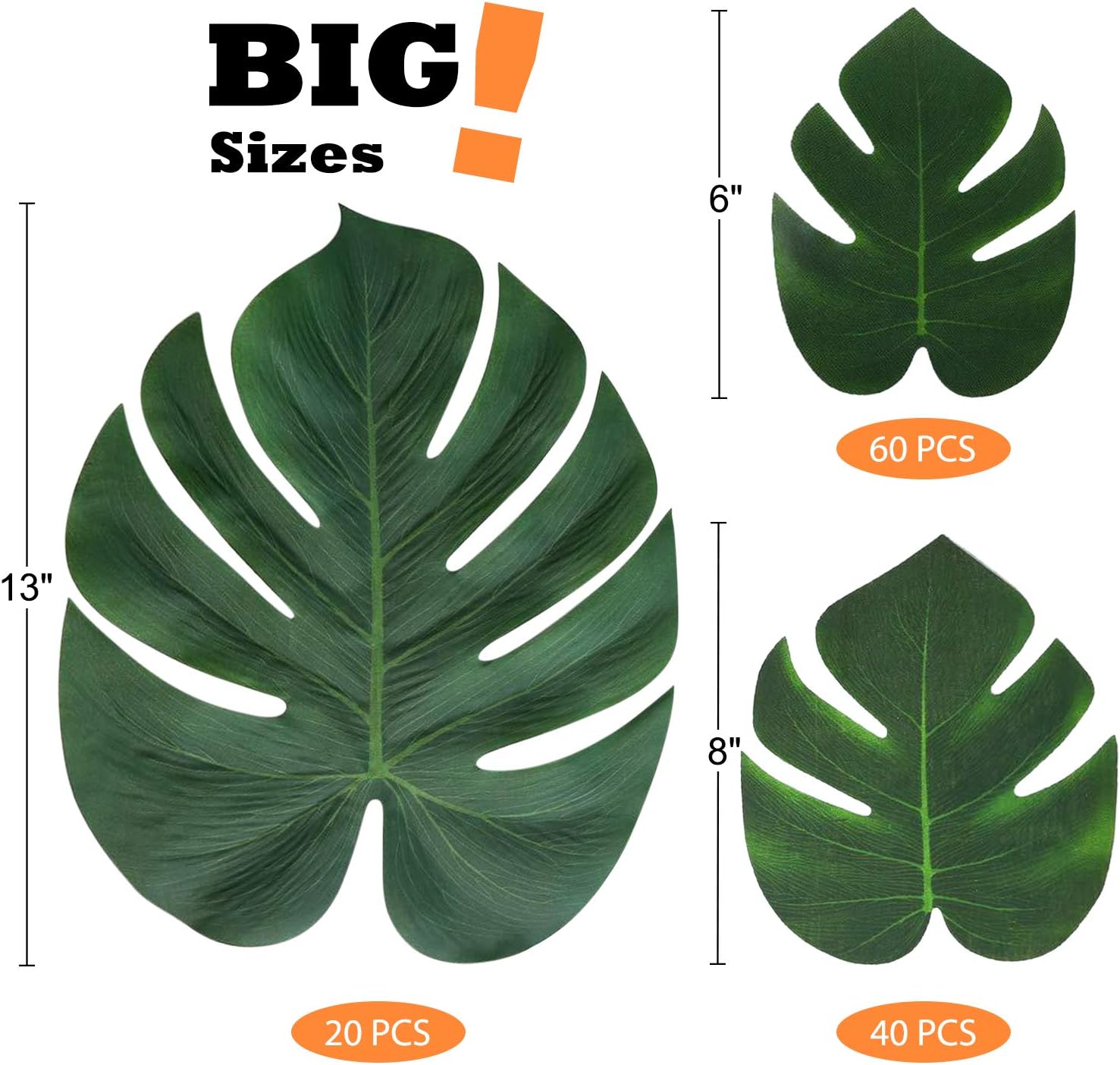 Amazon Com Moon Boat Tropical Palm Leaves Plant Imitation Leaf