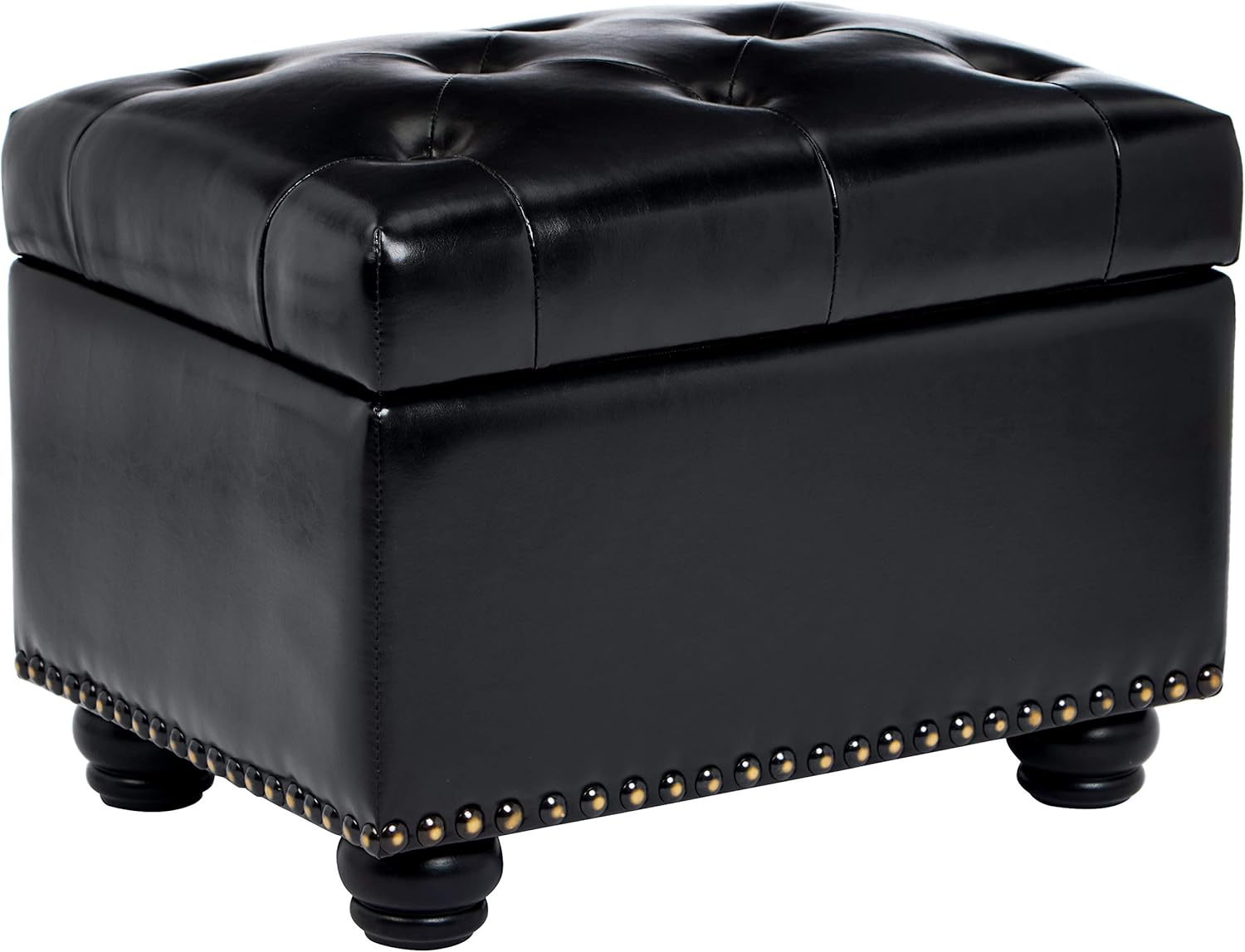 Best small leather ottoman with storage