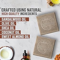 Viking Revolution Sandalwood Natural Soap for Men