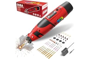 OUBA Electric Chainsaw Sharpener Kit - Cordless Chain Saw Sharpener Tool 53 PCS Sharpener Accessories, with Diamond Sharpening Wheels, Wrench for All Chainsaw Chains