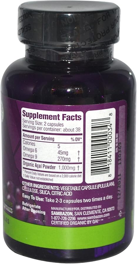 Sambazon acai powercaps 60ct (818411000348)