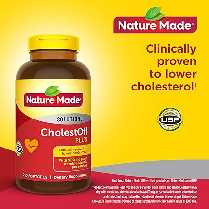 Amazon Com Nature Made Cholestoff Plus 900 Mg Plant Sterols Stanols Pack Of 3 Total 600 Softgels Health Personal Care