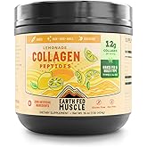 Earth Fed Muscle Lemonade Collagen Powder – Grass Fed Hydrolyzed Collagen for Women & Men - Healthy Bones, Skin & Hair - Types 1 & 3 Collagen Powder, 12g Per Serving, 33 Servings