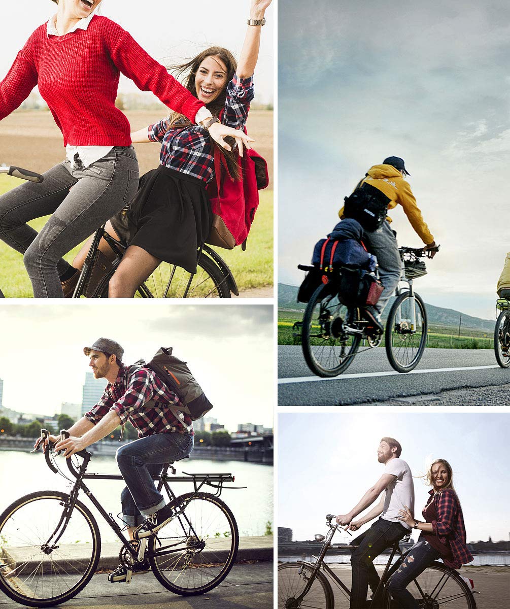 RockBros Bicycle Cargo Rack 110-165 lbs Capacity Mountain Bike Fender Board Quick Release Carrier Rear Rack Alloy Black