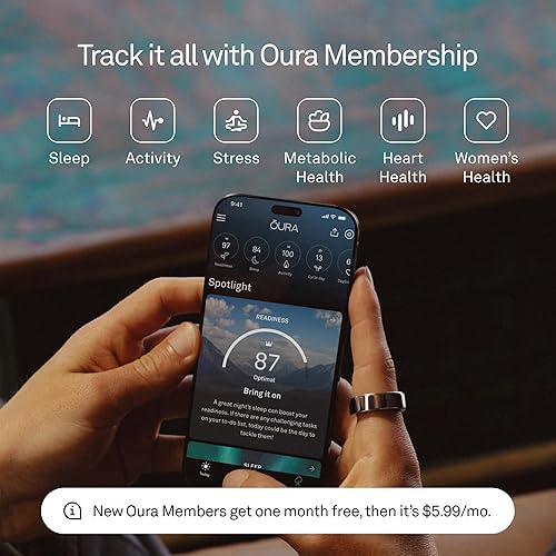 Sleep Metrics Oura Ring Sleep Tracker Oura Ring Black Size Smart