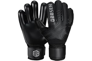 OBBSEN Soccer Goalie Gloves with Finger Spines, Soccer Goalkeeper Gloves for Kids, Youth&Adult , Strong Grip Anti-Slip Latex Palm Breathable Goalkeeping Gloves with Finger Protection, Men/Women/Boys/Girls