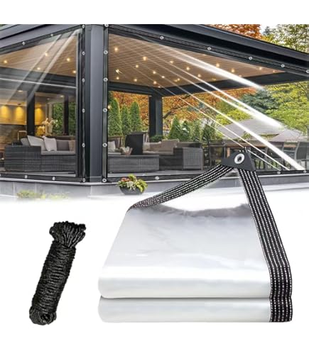 8x12ft Clear Tarp, 14Mil Heavy Duty Clear Vinyl PVC Tarp, Tarps - View #10