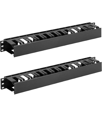 19 Inch 2U Kabelmanagement Organizer – Stalen Kabelgoot, Voor Netwerk- & Serverkasten, Houdt Kabels Netjes & Geordend