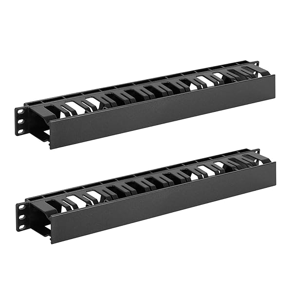 TECMOJO 2 PACK 1U SERVER RACK HORIZONTAL CABLE...