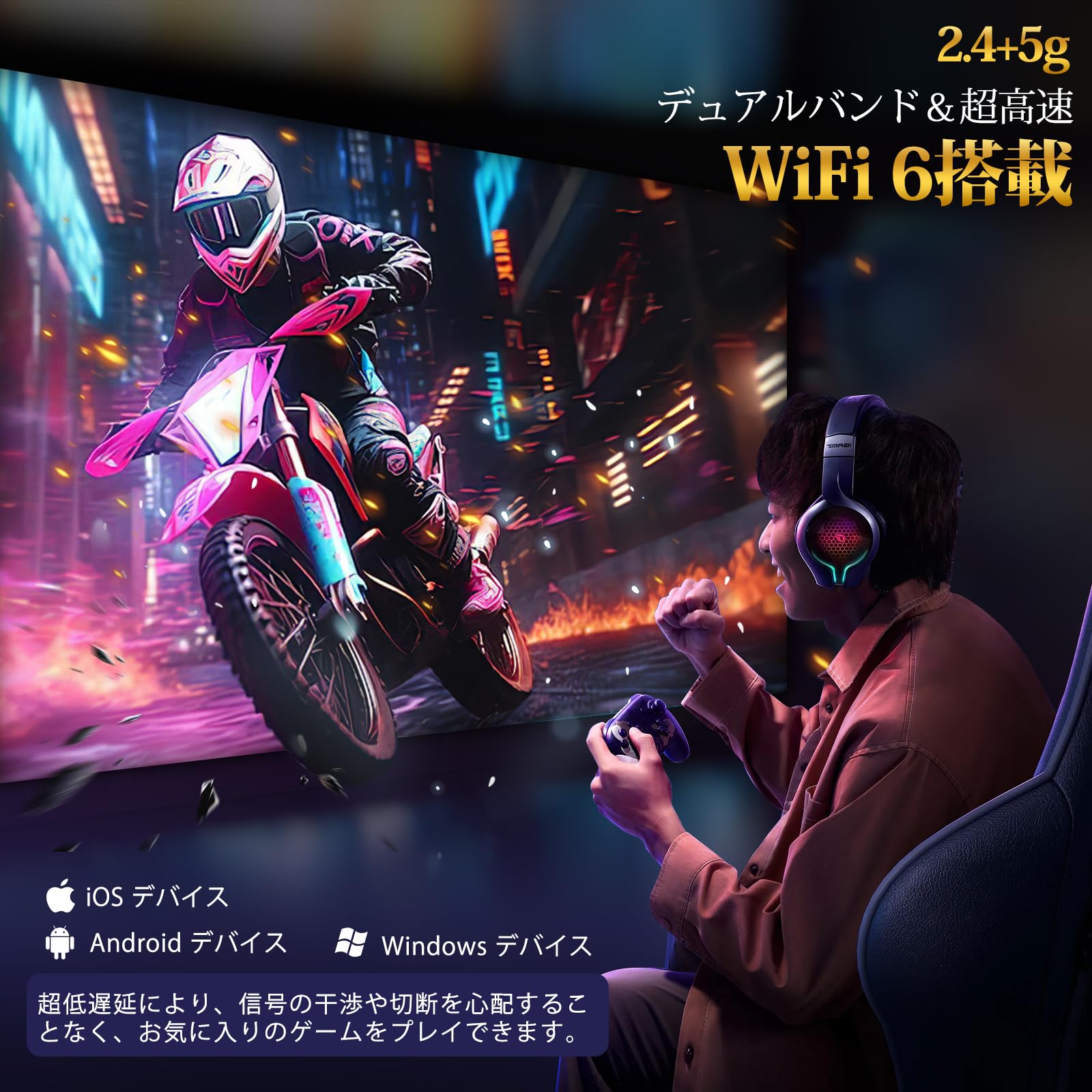 Projector for Home Use (18000 LM, 270° Rotation, 4K Compatible, Android TV Compatible) Projector, Compact, High Brightness, Ceiling Projection, 1080P, Wi-Fi 6 Instantaneous Connection,