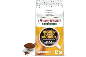 Krispy Kreme Original Glazed Doughnut, Ground Coffee, Flavored Medium Roast, Bagged 12 oz