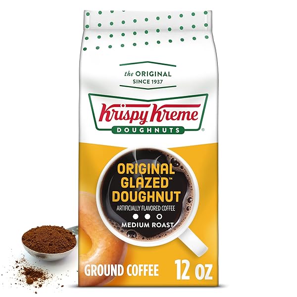 KRISPY KREME DOUGHNUTS ORIGINAL GLAZED DONUT GROUND COFFEE, BAGGED 12OZ