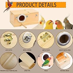 kathson Parakeet Nest Box Budgie Nesting House