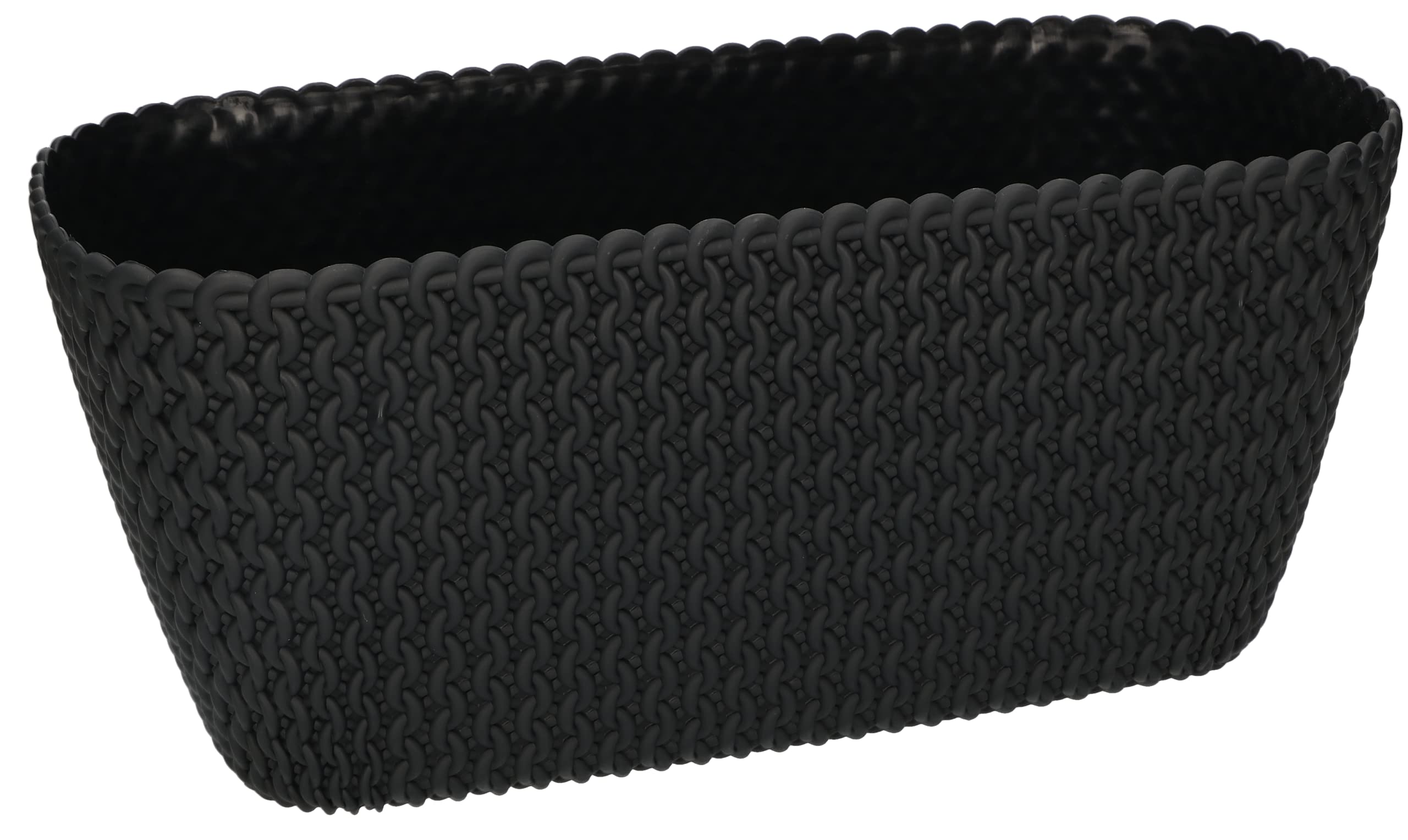 KOTARBAU® Anthracite Oval Planter 300 mm for Balcony and Modern Interior