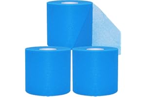 ADMITRY Pre Wrap Tape Athletic,3 Rolls Blue Prewrap Headbands for Hair,Foam Underwrap Sports Wrap