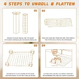 SHAREWIN Office Chair Mat for Carpet 120x90 cm Clear PVC Desk Carpet Mat view 7