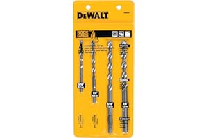 DEWALT Masonry Drill Bit Set, Percussion, 4-Piece (DW5204)