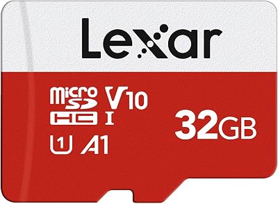 Lexar 32GB microSD Card E Series UHS-I A1 Class10 V10 with Adapter