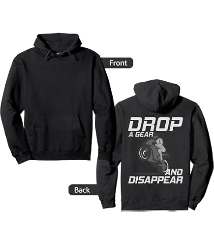 Motorbike Motorcycle When Life Gets You Down Wheelie Gift Pullover Hoodie : Clothing, Shoes & Jewelry