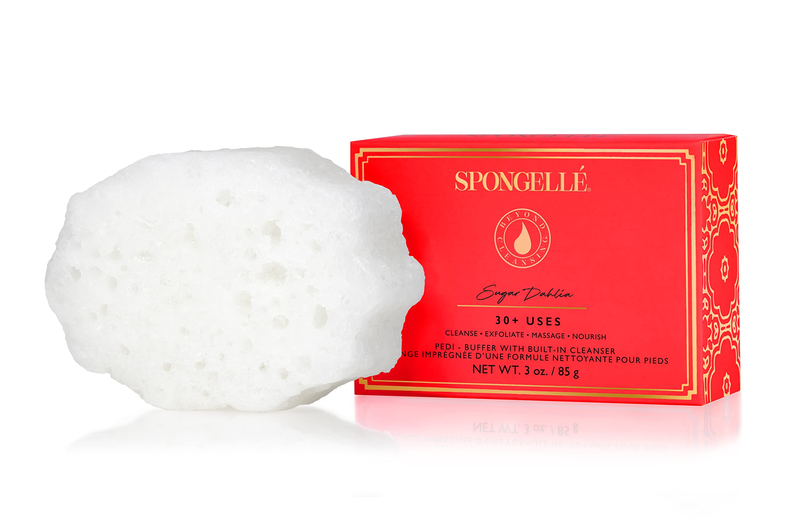Spongellé Pedi-Buffer - Cleanse, Exfoliate & Polish Feet - Sugar Dahlia