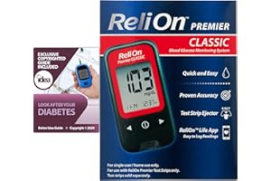 IDEA SHOP USA ReliOn Premier Classic Blood Glucose Monitoring System Bundle with Exclusive "Look After Your Diabetes" - Better Idea Guide (2 Items)