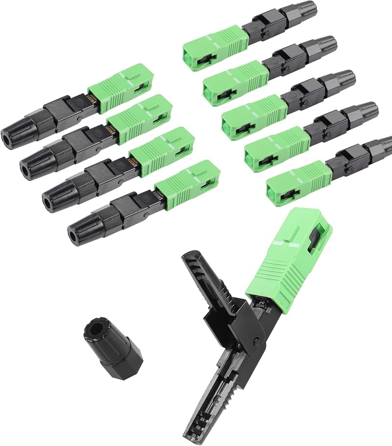 YAODHAOD 5PCS SC APC to FC UPC Female Fiber Optic Fast Connector Single Mode