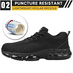 OWIF Steel Toe Work Shoes for Men Women Comfortable