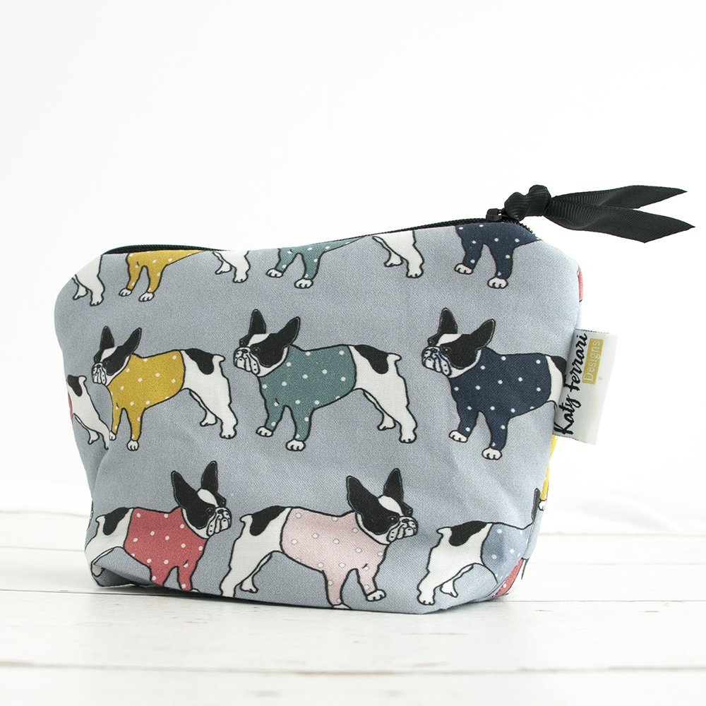 French Bulldog make up bag, cosmetic bag, wash bag, dog lover gift