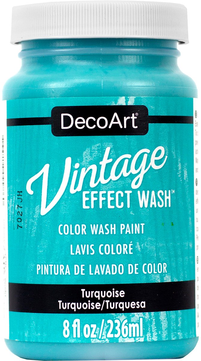 DecoArt Vintage Effect Wash Paint, Turquoise, 6.09 x 6.09 x 10.92 cm