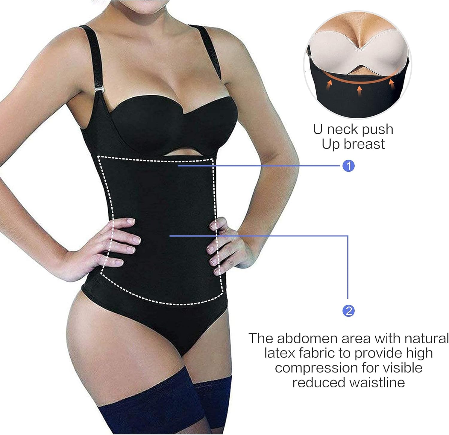 SHAPERX Women Shapewear Tummy Control Fajas Colombianas Open Bust Bodysuit Slimmer Body Shaper at  Women’s Clothing store
