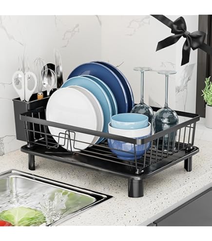 Collapsible Small Dish Drying Rack - 304 Stainless Steel Space Saving Drainer For 1-3 People