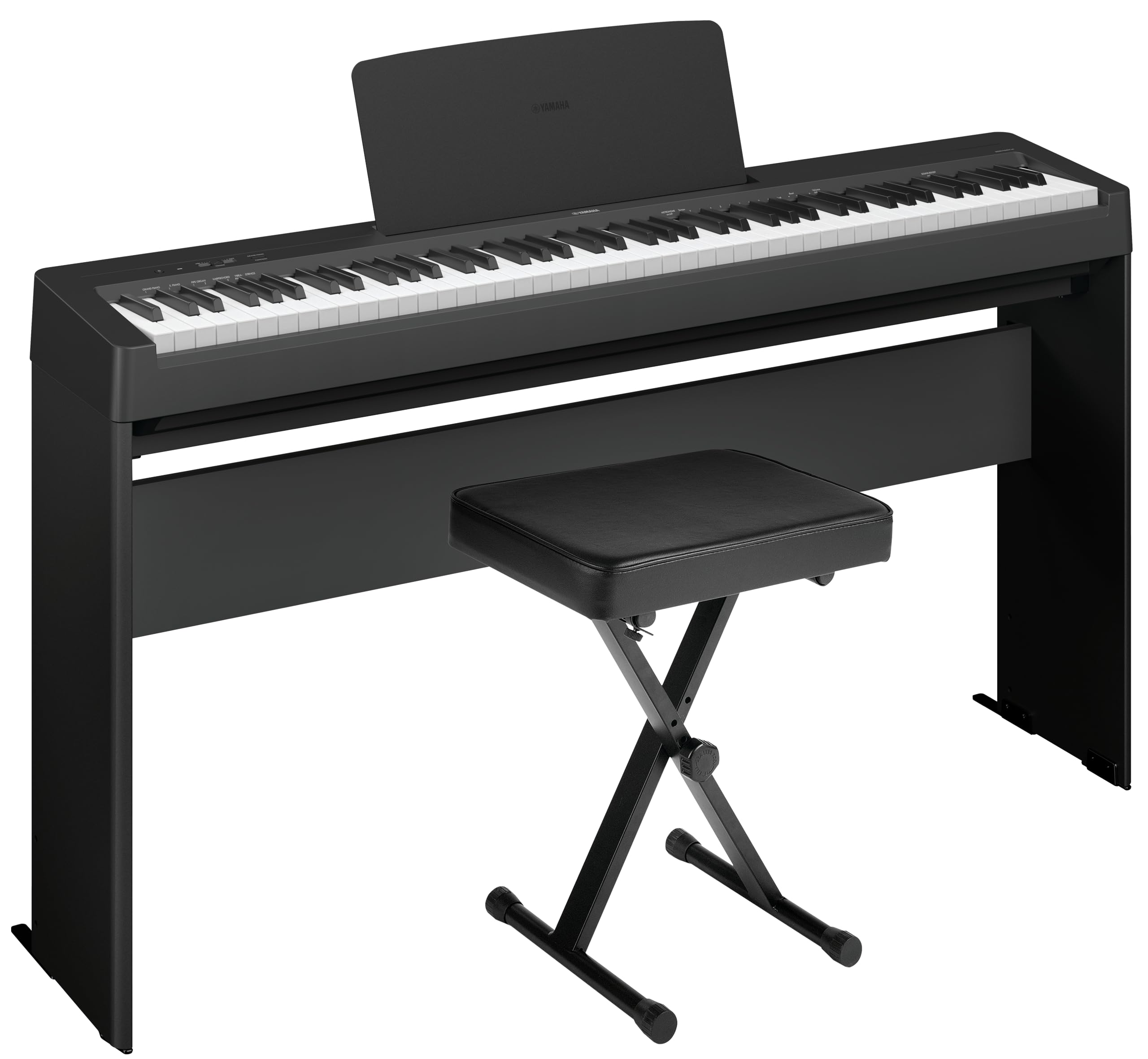 Yamaha P-143 Digital Piano Bundle, Includes 88-Key
