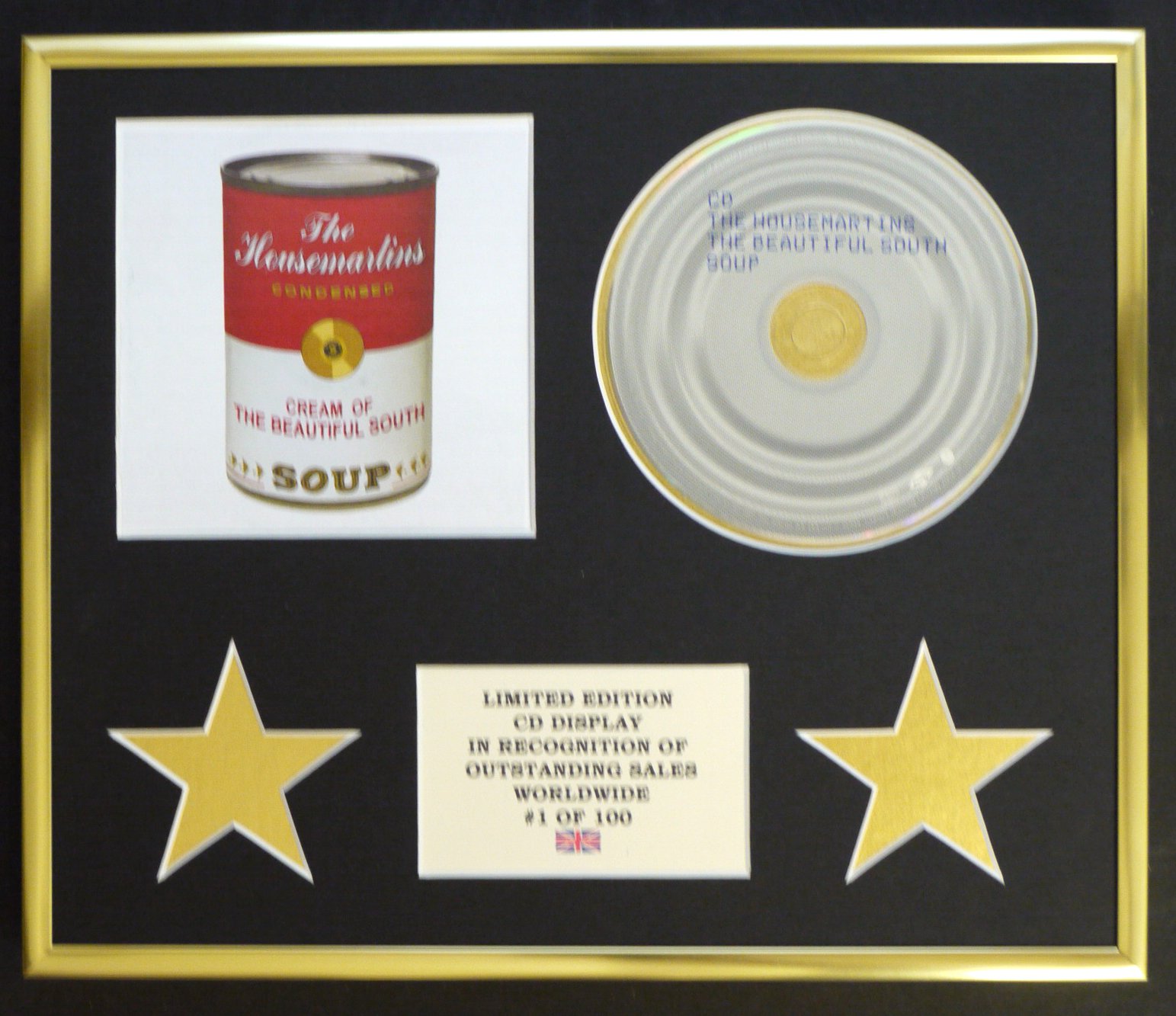 THE HOUSEMARTINS/CD DISPLAY/LIMITED EDITION/COA/CREAM OF THE BEAUTIFUL SOUTH SOUP