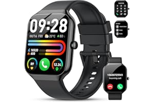MOTAST Smart Watch(Answer/Make Call), 1.96" HD Smartwatch for Men Women, 2025 Fitness Activity Tracker with 110+ Sport Modes/Heart Rate/Sleep Monitor/Pedometer, IP68 Waterproof Fitness Watch for Android iOS