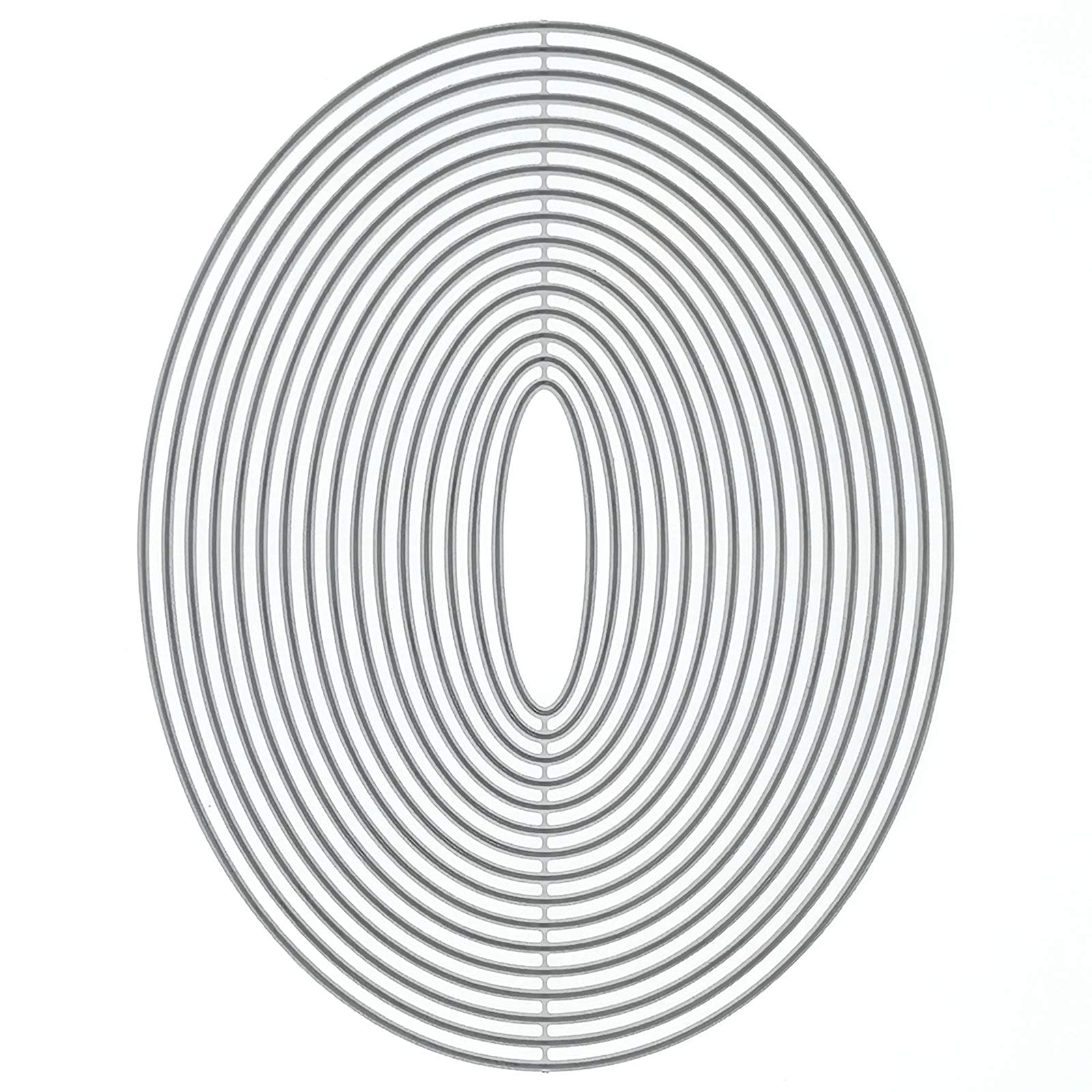 KAIAIWLUO Cuttting Dies,16 Pack Metal Embossing Stencil Framelits Die Set Geometry Metal DIY Cutting Die Frames Die-cuts Stencils for Card Making Scrapbooking Album Decoration Oval