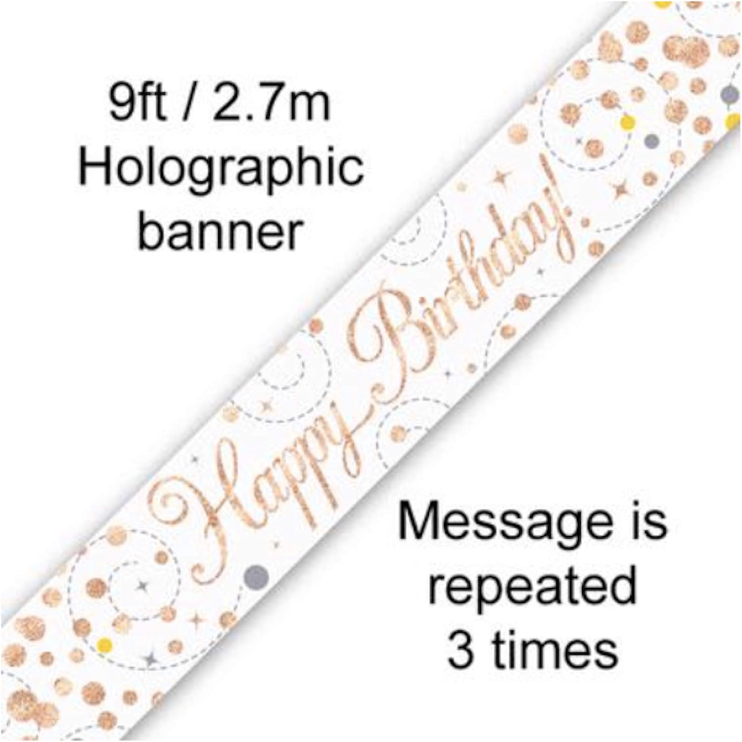 Happy Birthday banner PARTY Decorations Rose Gold Amazon.co.uk Toys