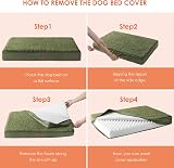 EHEYCIGA Orthopedic Dog Bed XXL Removable Washable Cover Dark Green 127x91x10cm view 5