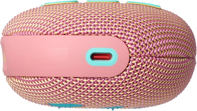 Clip 5, Enceinte Bluetooth ultra-portable, mousqueton intégré, son JBL Pro, basses percutantes, 12 heures d'autonomie, fonction Playtime Boost, résistante à l'eau et à la poussière IP67, en rose