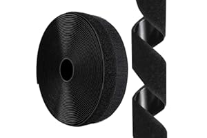 3/4 Inch x 26 Feet Hook and Loop Tape Sticky Back Fastener Roll, Nylon Self Adhesive Heavy Duty Strips Fastener for Home Offi