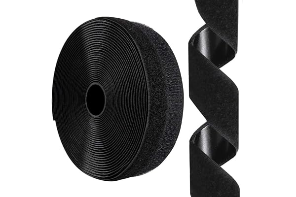 3/4 Inch x 26 Feet Hook and Loop Tape Sticky Back Fastener Roll, Nylon Self Adhesive Heavy Duty Strips Fastener for Home Offi