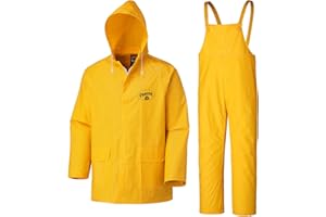 Pioneer V3510360-M Flame Resitant Jacket and Pants Combo, Rainsuit, Yellow, M