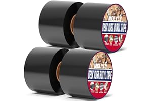 MOLYLY Joist Tape for Decking 4'' x 50',4 Pack Weatherproof Butyl Sealant Deck Tape Joists, Flashing Tape Waterproof Roof Flashing Joist Tape 4 inch