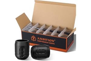 Ambition Soldier P3 42MM Disposable Tattoo Grips - 12Pcs Professional Tattoo Rubber Grip Cover with Click Adjust System Supply for Rotary Soldier, Zetton, Torped & Shura Tattoo Pen Machine Gun