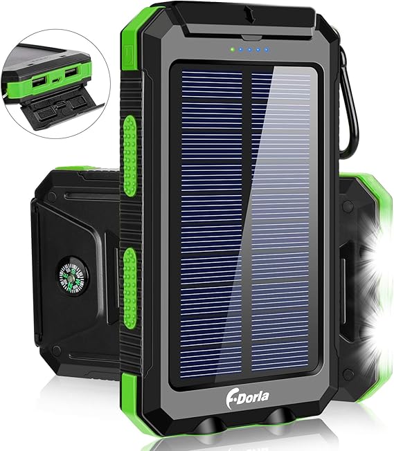 Solar Charger, 20000mAh Solar Power Bank Portable Chargers for Cell