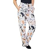 BRIEF INSANITY Life is Better with a Dog Pajama Pants - Comfy, Wide Leg PJs - Unisex Loungewear
